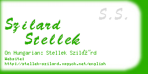 szilard stellek business card